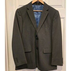 JF J Ferrar Modern Fit 38R 2‎ Button Dark Gray Pinstripe Suit Blazer Sports Coat